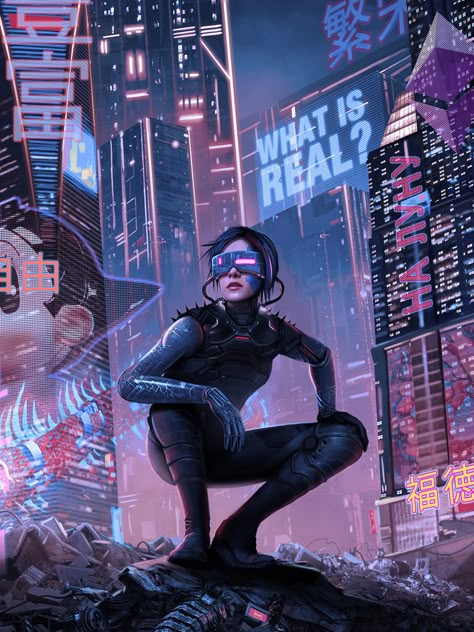 Ville Cyberpunk, Inspirational Digital Art, Art Cyberpunk, Cyberpunk Rpg, Cyberpunk Girl, Cyberpunk Aesthetic, Comic Manga, Cyberpunk City, Arte Cyberpunk