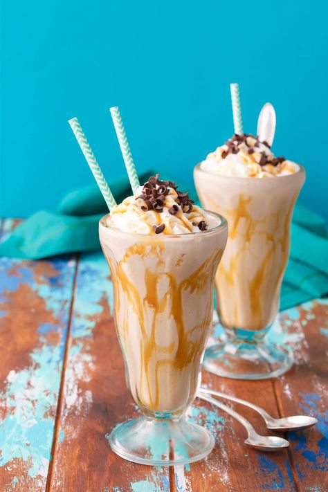 Easy Cold Brew Caramel Coffee Milkshakes Coffee Milkshake Recipe, Milkshake Recipe Easy, Coffee Milkshake, Caramel Coffee, Caramel Macchiato, Milkshake Recipes, Milk Shakes, Is It Worth It, Smoothie Shakes