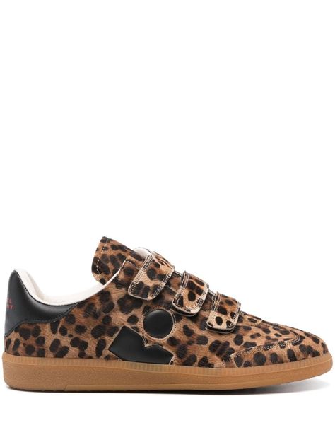 ISABEL MARANT leopard-print touch-strap Sneakers - Farfetch