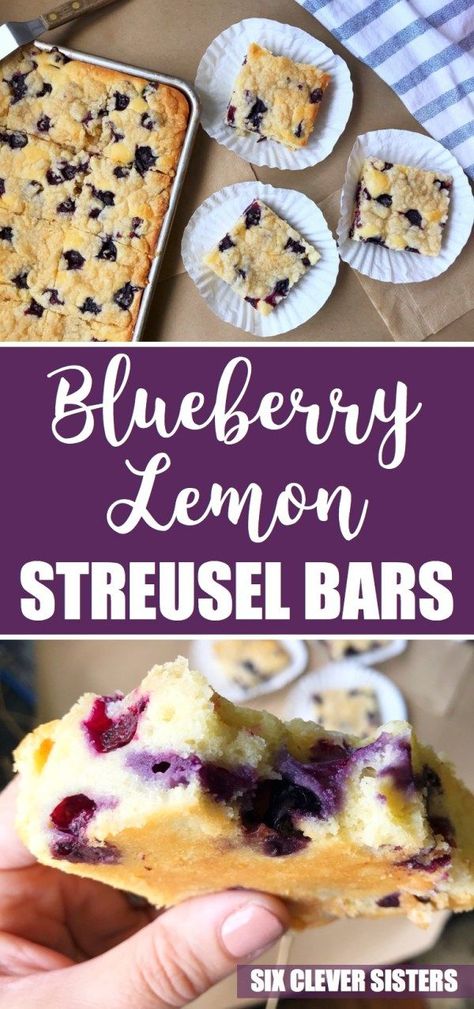 Lemon Pie Bars, Cupcake Recipes For Kids, Blueberry Streusel, Streusel Bars, Blueberry Filling, Blueberry Bars, Cupcakes Birthday, Frozen Raspberries, Cupcakes Recipes