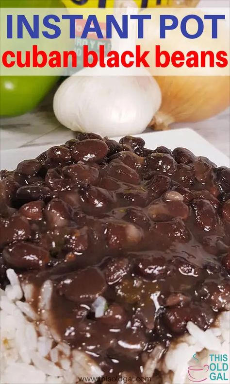 Black Beans Pressure Cooker, Beans Pressure Cooker, Cuban Style Black Beans, Best Instapot Recipes, Cuban Black Beans, Flight Outfit, Cuban Dishes, Black Bean Recipes, Electric Pressure Cooker Recipes