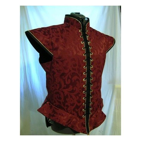 Doublets and Tunics for sale! ❤ liked on Polyvore featuring tops, tunics, red top and red tunic Mens Garb, Medieval Tunic, Fest Outfits, Red Tunic, Medieval Costume, Medieval Clothing, Medieval Dress, Fantasy Costumes, Historical Costume