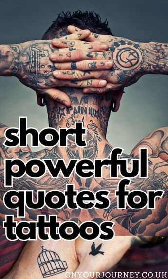 100 Short but Powerful Self Motivation Meaningful Inspirational Tattoo Quotes - On Your Journey Inspirational Tattoo Quotes, Inspirational Tattoo, Self Motivation, Inspirational Tattoos, Be Yourself Quotes, Tattoo Quotes, The 100, Quotes