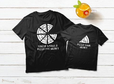 A Pizza My Heart, Dad And Son Shirts, Pizza My Heart, Father Son Matching Shirts, Funny Couple Shirts, Bts Shirt, Couples Shirts, Farmer Shirt, Matching Pjs