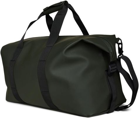 Amazon.com | RAINS Hilo Weekend Bag - Waterproof Travel Duffle Bag (Black) | Travel Duffels Wheat Bag, Sac Week End, Waterproof Coat, Training Gear, Travel Duffle, Weekend Bag, Duffle Bag Travel, Pu Fabric, Travel Duffel