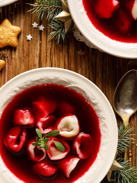 Polish Barszcz Recipe, Polish Borscht Soup, Red Borscht Soup, Borst Soup Borscht Recipe, Polish Soup Recipes, Polish Borscht Soup Recipe, Polish Culture Aesthetic, Polish Christmas Food, Slavic Christmas