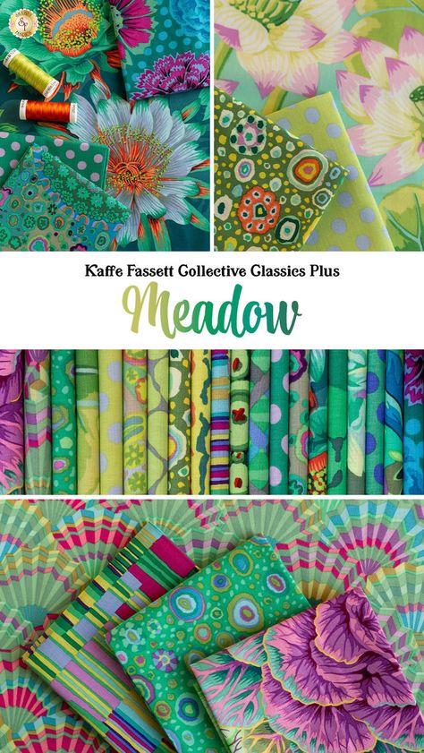 Floral Fabric Design, Fabric Outlet, Kaffe Fassett Quilts, Kaffe Fassett Fabric, Quilt Material, Shabby Fabrics, Design Seeds, Modern Quilt Patterns, December 2023