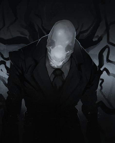 Don't look directly at him by Andrei Straliciuc on ArtStation Drawing Group, All Creepypasta Characters, Value Study, Creepypasta Slenderman, Scary Creepypasta, Creepypasta Oc, Scary Movie Characters, Slender Man, Scary Games