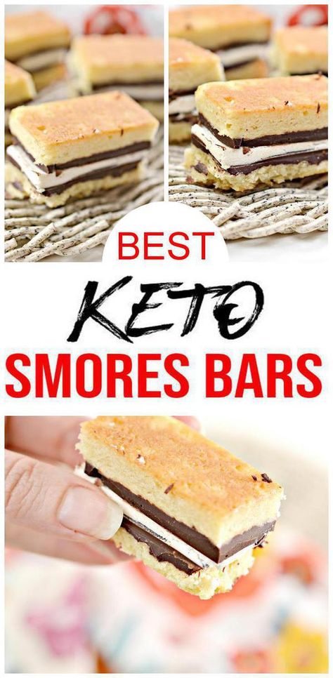 Easy Snacks Desserts, Keto Smores, Beginner Camping, Smores Bars, Meals Breakfast, Smore Recipes, Camping Desserts, Camping Snacks, Desserts Keto