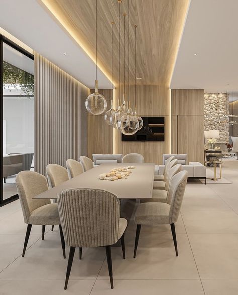 Dining Room Design Luxury, Dynamic Wallpaper, Dinning Room Design, Dining Room Style, Luxury Dining Room, Mansion Interior, Home Design Living Room, Super Yachts, Luxury Dining