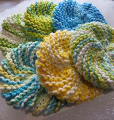 Knitting Scrubbies Free Pattern, Knitted Scrubbies, Knit Scrubbies, Scrubby Yarn Patterns, Scrubbies Crochet Pattern, Knitted Dishcloth Patterns Free, Knit Dishcloth Pattern, Knitted Washcloth Patterns, Scrubby Yarn