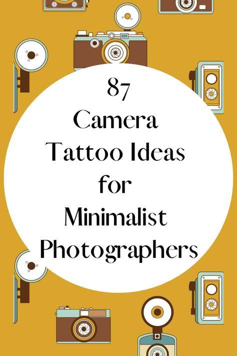 Small Photography Tattoos, Tattoo Ideas Photography, Photography Inspired Tattoos, Camera Aesthetic Tattoo, Tattoo For Photographer Ideas, Tattoo Ideas For Photographers, Photographer Tatoos Ideas, Small Camera Tattoo, Camera Outline Tattoo