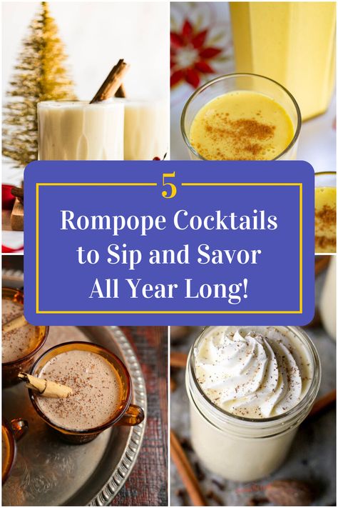 Collage of 4 rompope cocktails. Rompope Drinks Cocktails, Rompope Cocktails, Unique Drinks, Hey Bartender, Unique Drink, Egg Nog, Festive Drinks, Perfect Cocktails, Christmas Cocktails