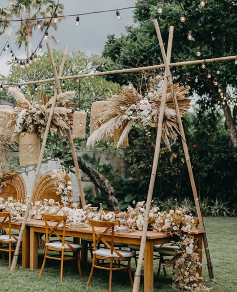 Bohemian Wedding Reception, Boho Wedding Arch, Wedding Aisle Outdoor, Boho Wedding Backdrop, Boho Wedding Centerpieces, Boho Wedding Ceremony, Pampas Grass Wedding, Rustic Wedding Backdrops, Intimate Wedding Reception