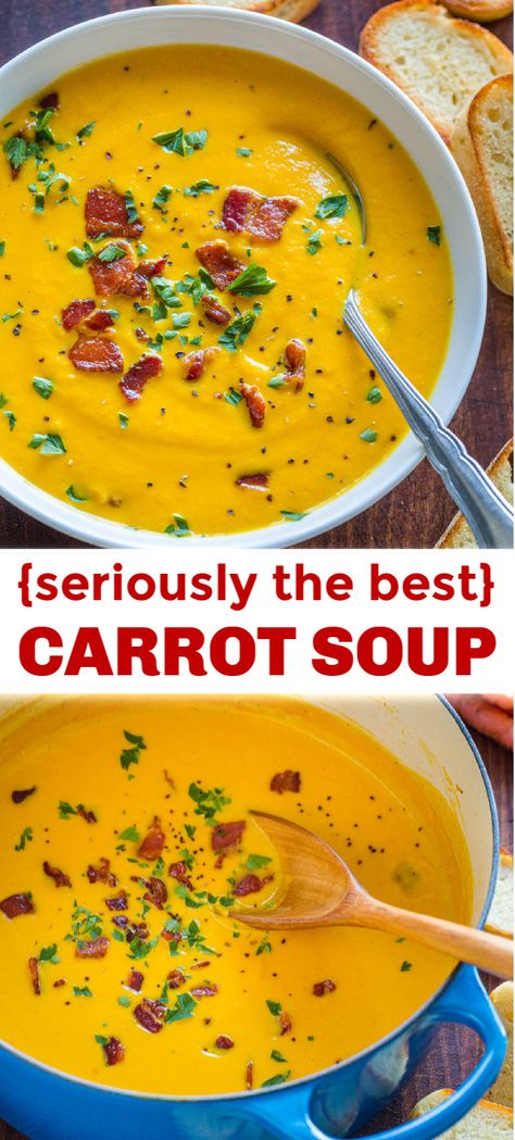 Roasted Carrot Soup Coconut Milk, Soup Recipes Carrot, Roasted Carrot Ancho Soup, Creamy Roasted Carrot Soup, Red Onion Soup Recipes, Blended Carrot Soup, Carrot And Onion Soup, Homemade Carrot Soup, How To Make Carrot Soup