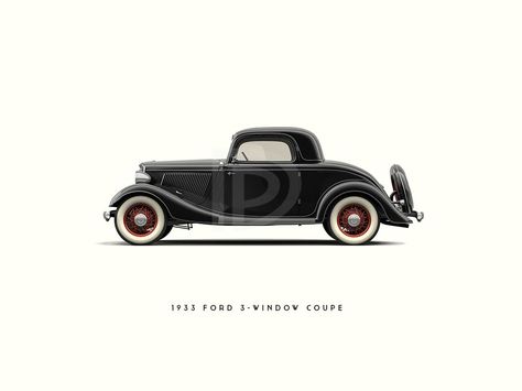 Old Cars Drawing, Car Side Profile, Car References, Cars Drawing, Old Timers, Antique Car, Auto Art, Car Side, Car Cartoon