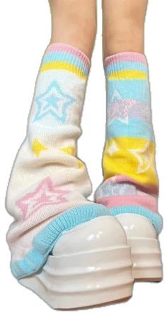 Funny Cute Drawings, Kawaii Leg Warmers, Pastel Stars, Funny Birthday Wishes, Kawaii Outfit Ideas, Funny Puppies, Kawaii Bags, Whimsical Accessories, Kawaii Backpack