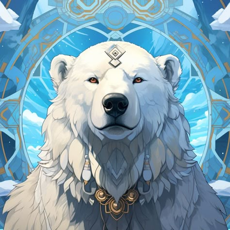 Polar Bear Tattoo Men, Polar Bear Sketch, Polar Bear Tattoo, Viking Bear, Bear Sketch, Witch Series, Tattoo Mandala, The Golden Compass, Ice Bear