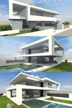 Minecraft Modern Mansion, Architecture Origami, Minecraft Modern City, Modern Minecraft Houses, Case Minecraft, Minecraft Mansion, Minecraft Houses Blueprints, Minecraft Interior Design, Minecraft House Plans