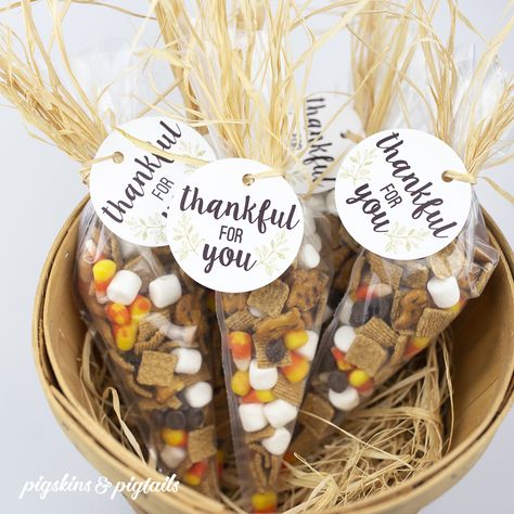 Thanksgiving Goodie Bag, Fall Teacher Gifts, Thanksgiving Gifts Diy, Host Thanksgiving, Thanksgiving Party Favors, Thanksgiving Favors, Goodie Bags For Kids, Friendsgiving Party, Thanksgiving Preschool