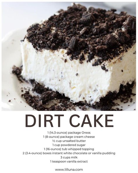 Kansas Dirt Cake, Kansas Dirt Cake Recipe, Dirt Cake Recipe Easy, Easter Dirt Cake, Oreo Dirt Cake, Dirt Cake Recipes, Oreo Dirt, Dirt Cake, Homemade Cheesecake