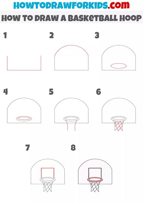 How To Draw A Basketball Court, How To Draw A Basketball Hoop, Easy Basketball Drawings, Basketball Crafts Preschool, How To Draw A Basketball, Basketball Drawing Ideas, Basketball Art Draw, Basketball Hoop Drawing, Basketball Journal