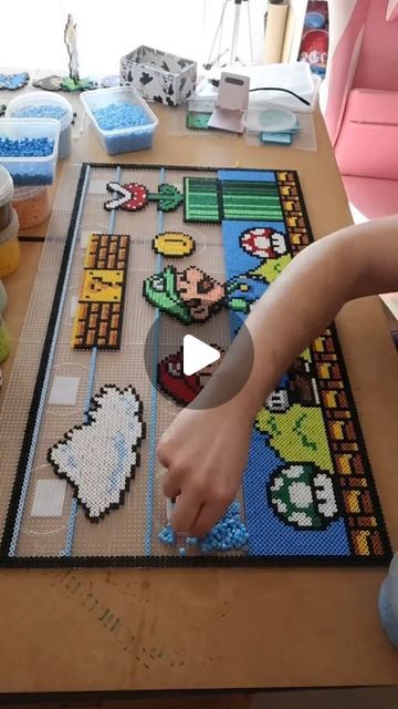 Perler Biggie Beads Patterns, Perler Beads Simpsons, Mario Bros Perler Beads, Patrones Hama Beads Ideas, Dog Perler Bead Patterns, Mario Perler Bead Patterns, Cute Perler Bead Patterns, Minecraft Perler Bead Patterns, Mario Perler Beads