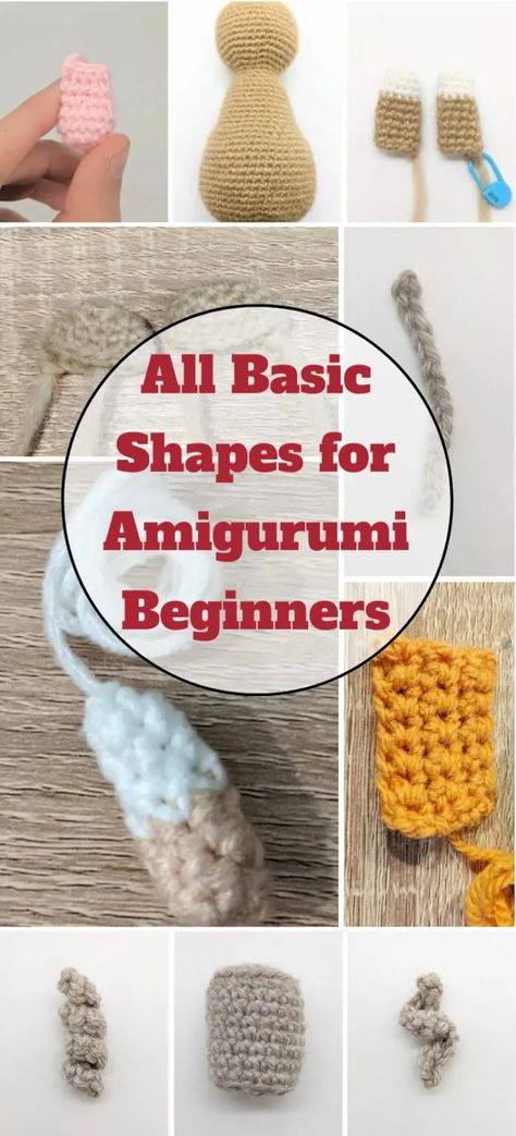 Try this easy crochet tutorial that teaches Amigurumi for beginners. It shows you step by step how to make all the basic Amigurumi shapes like head, body, legs, sphere, tube and so on. It also tells you have to make a circle, square, sphere etc. Amigurumi Shapes, Basic Amigurumi, Crochet Stuffies, Crochet Free Patterns, Beginner Crochet Tutorial, Easy Crochet Projects, Crochet Animals Free Patterns, Crochet Circles, Beginner Crochet Projects