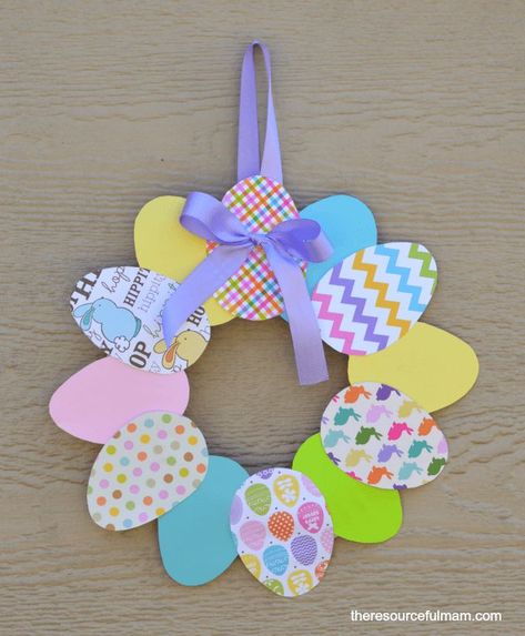 Easter Crafts Preschool, Easter Crafts For Toddlers, Easter Crafts For Adults, Diy Spring Crafts, Fun Easter Crafts, Easter Wreath Diy, Easter Preschool, Easy Easter Crafts, Easter Decorations Dollar Store