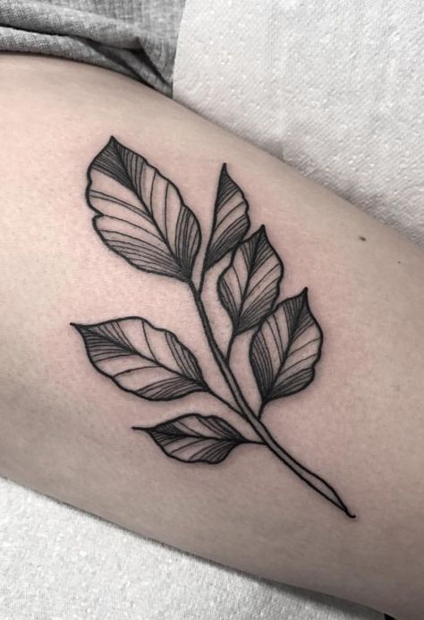 poppysmallhands leaf tattoo Rose Shoulder Tattoo, Leaf Tattoo, Flower Tattoo Back, Simple Leaf, Full Body Tattoo, Botanical Tattoo, Now Booking, Baby Tattoos, Time Tattoos