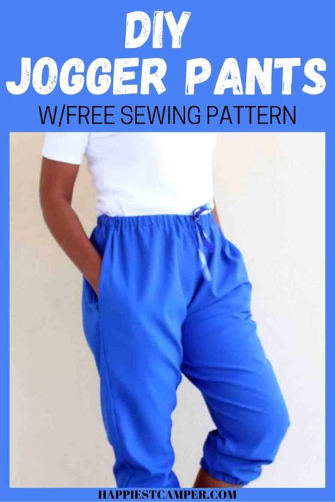 DIY Jogger Pants With Free Sewing Pattern Need something to lounge in? Make these DIY Jogger Pants With Free Sewing Pattern! These cute and comfortable pants are perfect for relaxing at home or even a quick trip to the store. You can wear them workout out, too. This simple sewing project is great for expanding your diy wardrobe. If you have been wanting some of these, but don't want to pay crazy in-store prices, make these joggers at home today! Easy sewing. DIY clothing. DIY Jogger Pants With Simple Pants Pattern, Mens Pajama Pants Pattern Free, Mens Pants Sewing Pattern Free, Mens Pants Pattern Sewing, Pants Sewing Pattern Free, Lounge Pants Pattern, Diy Jogger Pants, Jogger Pants Pattern, Pants Pattern Free