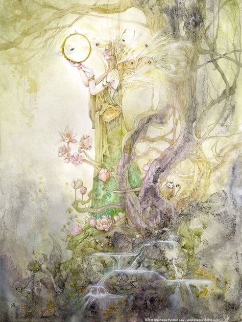 Law Art, Stephanie Law, The Gift Of Prophecy, Earth Design, Fairy Art, Madonna, Canvas Artwork, Beautiful Art, Watercolor Art