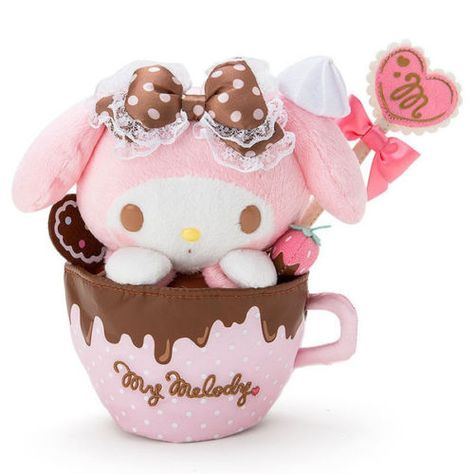 My Melody Plush Doll Chocolate Cup Valentine 2017 Sanrio Stuff Toy, Dessert Cup, Charmmy Kitty, Kawaii Core, Kawaii Plush, Pasta Francesa, Kawaii Plushies, Hello Kitty My Melody, Chocolate Cups