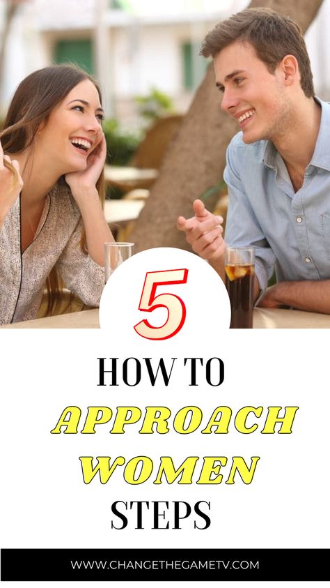 Have you ever seen a beautiful young lady that you wanted to talk to, however you got nervous or simply didn’t know what to say? Yes, I bet you have. It’s happened to the majority of men. That’s why this article is giving you 5 Steps On How To Appropriately Approach Women. Follow these steps next time you see such a beautiful young lady and you’ll be approaching her appropriately. #datingtips #datingtipsformen #howtoapproachwomen #adviceformen #getagirlfriend | ChangeTheGameTV.com How To Approach A Girl, Text Conversation Starters, How To Approach Women, Get A Girlfriend, Couple Travel, Dating Tips For Men, Online Dating Profile, Online Dating Advice, Dating Advice For Men