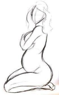 Belly Tattoo Design, Pregnant Sketch, Belly Tattoo Ideas, Motherhood Drawing, Tattoo Ideas Male, Pregnant Art, Woman Body Sketch, Pregnancy Drawing, Female Belly