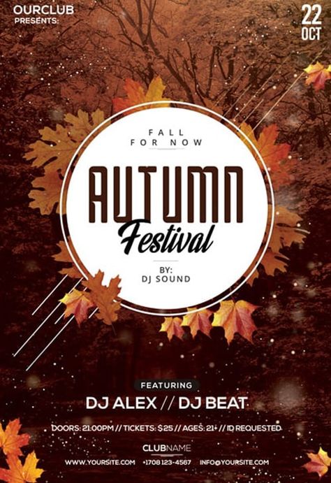 Autumn Festival Free Party Flyer Template - https://freepsdflyer.com/autumn-festival-free-party-flyer-template/ Enjoy downloading the Autumn Festival Free Party Flyer Template created by Pixelsdesign   #Autumn, #Club, #Dance, #Dj, #Electro, #Event, #Fall, #Fest, #Festival, #Night, #Nightclub, #Party, #Techno Fall Festival Flyer, Dj Electro, Club Events, Free Psd Flyer Templates, Poster Template Design, Free Psd Flyer, Club Dance, Party Flyer Template, Graphisches Design