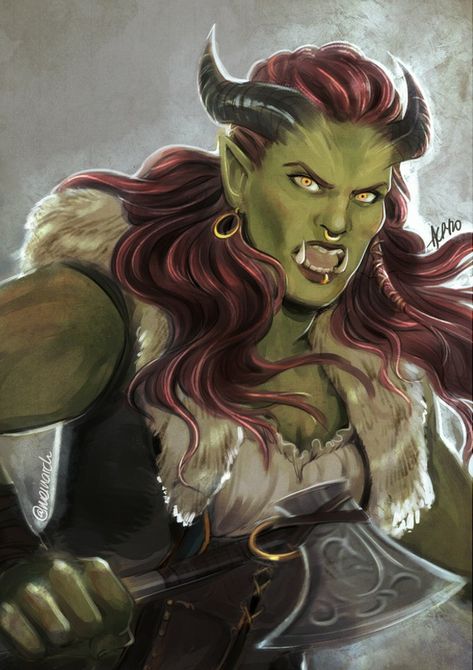 Orc Woman, Female Half Orc, Tiefling Female, Female Orc, Half Orc, The Heist, Choices Game, Female Inspiration, Character And Setting