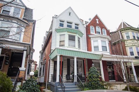 The 2,400-square-foot house, built in 1925, has five bedrooms and 2½ baths. Philadelphia Houses, West Philadelphia, Sims Freeplay Houses, Bedroom Victorian, Silver Linings Playbook, Silver Linings, Sims Freeplay, Tree Line, Three Floor