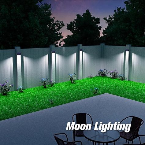 Backyard Fence Solar Lights, Outdoor Fence Lighting Ideas, Backyard Fence Lighting Ideas, Solar Fence Lights Outdoor, Solar Lights Ideas Outdoor Fence, Fence Lighting Ideas Backyards, Fence Lighting Ideas, Solar Lights Ideas, Solar Lights Ideas Outdoor