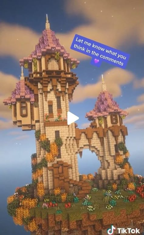 Cute Tower Minecraft, Minecraft Cottage Tower, Minecraft Arch Way, Minecraft Rapunzel Tower Tutorial, Purple Castle Minecraft, Minecraft Repunzal Tower Build, Minecraft Wizard Tower Tutorial, Minecraft Houses Tower, Minecraft Astronomy Tower