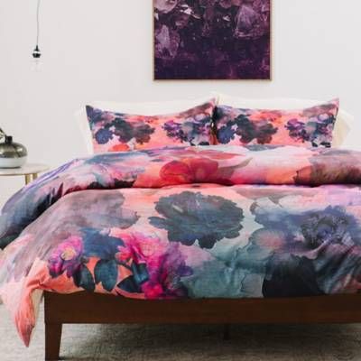 Le Fleur floral pattern by Schatzi Brown featured in Bed Bath Beyond and avilable via DENY designs Cute Duvet Covers, Pink Duvet Cover, Best Duvet Covers, Satin Bedding, Bedding Sets Online, Luxury Bedding Collections, Luxury Bedding Sets, Bed Linens Luxury, Duvet Covers Twin