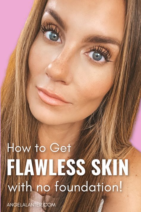 Watch this 10-minute video tutorial to get Flawless Skin with no foundation. Quick and Easy Makeup Routine routine for Everyday Makeup. Angela Lanter #AngelaLanter #MakeupRoutine No Foundation Makeup Looks Natural, Simple Makeup Without Foundation, Makeup With No Foundation, No Makeup Makeup Tutorial, Flawless Skin Routine, Easy Makeup Routine, Yoga Skin, Summer Foundation, Easy Skincare