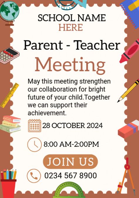 Parents Teacher Meeting Ideas, Parents Teacher Meeting Poster, Parent Teacher Meeting Ideas, Parents Teacher Meeting, Teacher Meeting, Black Friday Marketing, Meeting Template, Parent Teacher Meeting, Parents Meeting