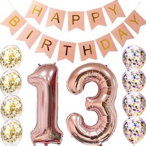 Confetti Decorations, Fancy Birthday Party, 21st Birthday Balloons, Balloons Rose Gold, 30th Birthday Balloons, 30th Birthday Banner, 30th Birthday Ideas For Women, Fancy Birthday, 30th Bday Party