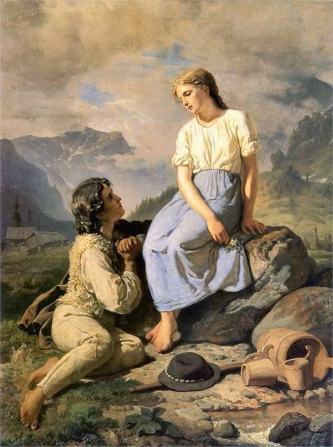 Rural People, 19 Century Art, People At Work, Classical Realism, Victorian Paintings, Rennaissance Art, 19th Century Paintings, 19th Century Art, Historical Painting