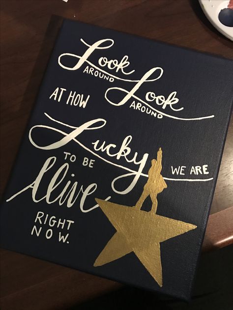 Hamilton canvas Hamilton Gift Ideas Diy, Hamilton Painting Ideas, Hamilton Gift Ideas, Hamilton Crafts, Hamilton Decor, Hamilton Birthday, Hamilton Painting, Hamilton Party, Hamilton Logo