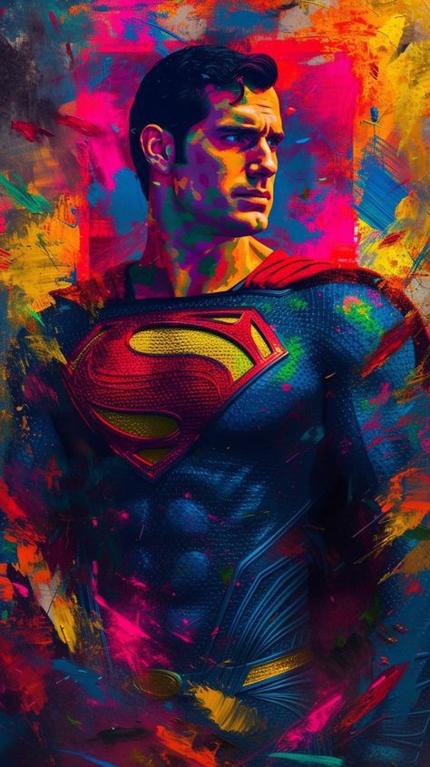 Superman Painting, Superman Comic Art, Superhero Painting, Superhero Artwork, Superman Artwork, Superman Wallpaper, Marvel Superheroes Art, A Level Art Sketchbook, Superman Family