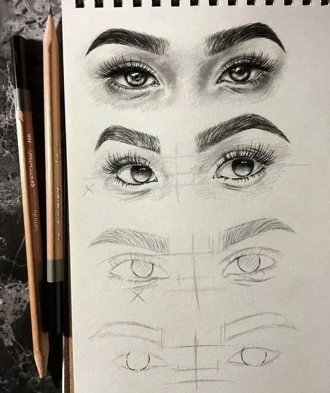 Sketching Eyes, Eyebrows Drawing, Eyebrow Images, Portrait Au Crayon, Pen Art Work, Pencil Portrait Drawing, Pencil Drawing Tutorials, Drawing Tutorial Face, How To Draw Eyebrows