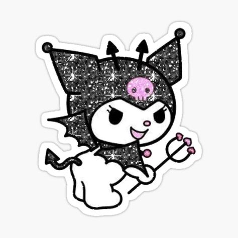 Kuromi Stickers Aesthetic, Kuromi Stickers Png, Kuromi Aesthetic Stickers, Hello Kitty Aesthetic Stickers, Kuromi Stickers Printable, Stickers Kuromi, Kuromi Sticker, Stickers Hello Kitty, Creepy Tattoos