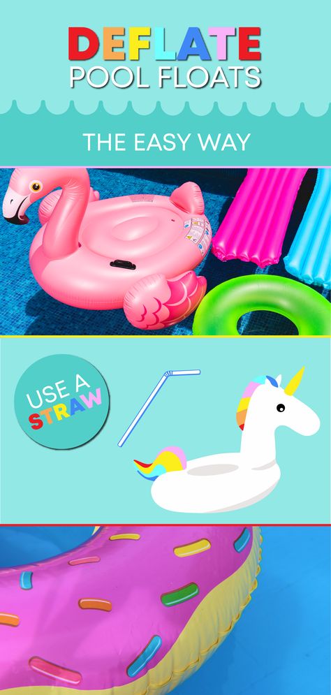 Pool Float Storage Ideas, Pool Toy Organization, Float Storage, Pool Float Storage, Unicorn Float, Pool Storage, Pool Toy, Dream Theater, Drinking Straw